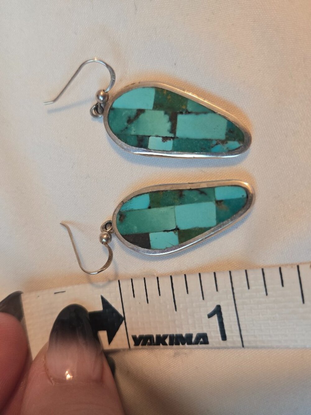 Silver and turquoise earrings